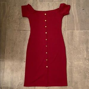 Maroon body con dress